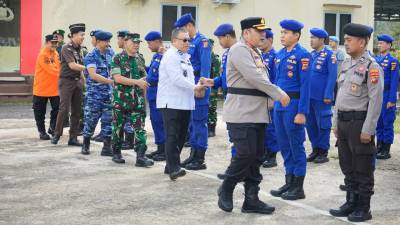 Cuaca Mulai Ekstrem, Polres Beltim Gelar Apel Kesiapsiagaan Bencana