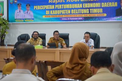 Rakor Percepatan Pertumbuhan Ekonomi Daerah Digelar, Pemkab Beltim Dorong Kembangkan Potensi Daerah