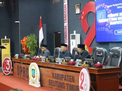 Pemkab Beltim Terima Pendapat Akhir 5 Fraksi Terhadap Dua Raperda