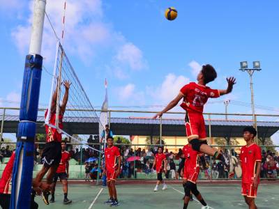 Desa Lalang, Desa Nyuruk, Desa Cendil dan Desa Buding Melaju ke Final Kejuaraan Voli Antar Desa Beltim 2026